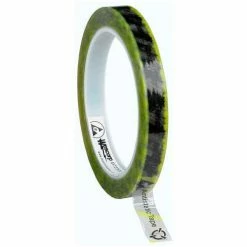 Desco ESD Tape Clear With Symbols & Yellow Stripe 1/2" x 72 Yds 3" Plastic Core