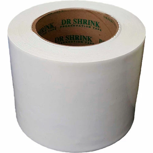 Dr. Shrink Preservation Tape, 4"W x 108'L, 10 Mil, White - Pkg Qty 12 1 Dr. Shrink Preservation Tape, 4"W x 108'L, 10 Mil, White - Pkg Qty 12