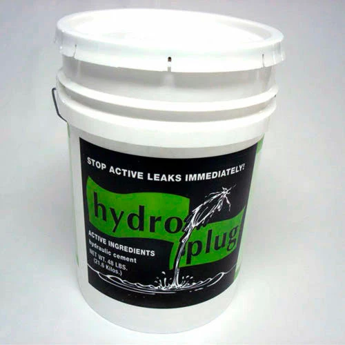 JE Tomes C121 HydroPlug - Fast Setting Leak Stopping, Patching and Anchoring Mortar, 48lb. Pail 1 JE Tomes C121 HydroPlug - Fast Setting Leak Stopping, Patching and Anchoring Mortar, 48lb. Pail