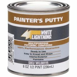 White Lightning® Siliconized Latex Glazing Compound - 1/2 Pt. - Pkg Qty 12