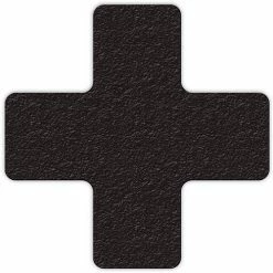 Incom Manufacturing Floor Marking Tape, Black, + Shape, 25/Pkg., LM120K