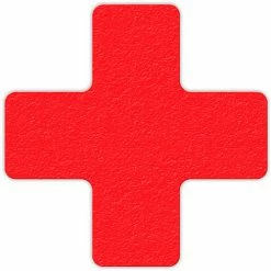 Incom Manufacturing Floor Marking Tape, Red, + Shape, 25/Pkg., LM120R