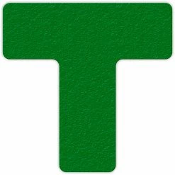 Incom Manufacturing Floor Marking Tape, Green, T Shape, 25/Pkg., LM130G