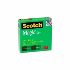 Scotch® Magic Invisible Tape, 1/2" x 1296", 1" Core, 1 Roll