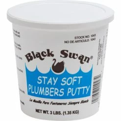 Black Swan Stay Soft Plumbers Putty, 3 lb - Pkg Qty 6