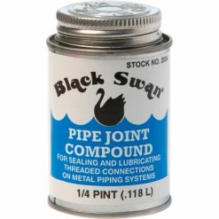 Black Swan Pipe Joint Compound, 1/4 Pt - Pkg Qty 24