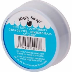 Black Swan PTFE Tape - Low Density, China - 1" X 260" - Pkg Qty 50