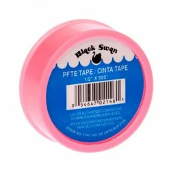 Black Swan PTFE Tape - Pink - Water Line, China - 1/2" X 520" - Pkg Qty 12