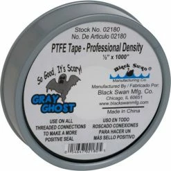Black Swan PTFE Tape - Gray Ghost, China - 1/2" X 1000" - Pkg Qty 63