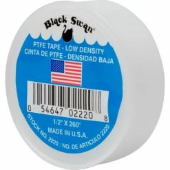Black Swan PTFE Tape - Low Density, USA - 1/2" X 260" - Pkg Qty 24