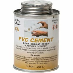 Black Swan PVC Cement (Clear) - Regular Bodied, 1/2 Pt - Pkg Qty 24