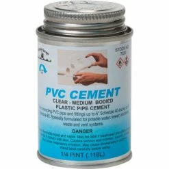 Black Swan PVC Cement (Clear) - Medium Bodied, 1/4 Pt - Pkg Qty 24