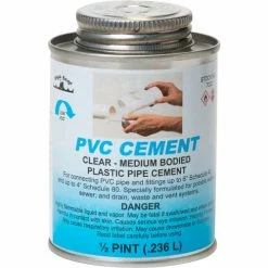 Black Swan PVC Cement (Clear) - Medium Bodied, 1/2 Pt - Pkg Qty 24