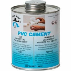 Black Swan PVC Cement (Clear) - Medium Bodied, 1 Qt - Pkg Qty 12