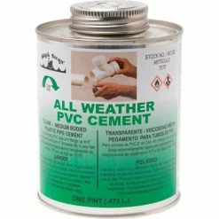 Black Swan All Weather PVC Cement (Clear) - Medium Bodied, 1 Pt - Pkg Qty 12