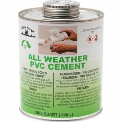 Black Swan All Weather PVC Cement (Clear) - Medium Bodied, 1 Qt - Pkg Qty 12