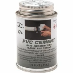 Black Swan PVC Cement (Gray) - Medium Bodied, 1/4 Pt - Pkg Qty 24