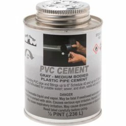 Black Swan PVC Cement (Gray) - Medium Bodied, 1/2 Pt - Pkg Qty 24