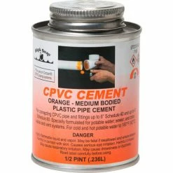 Black Swan CPVC Cement (Orange) - Medium Bodied, 1/2 Pt - Pkg Qty 24