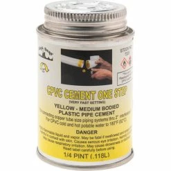 Black Swan CPVC Cement One Step (Yellow) - Medium Bodied, 1/4 Pt - Pkg Qty 24