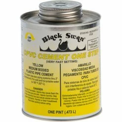Black Swan CPVC Cement One Step (Yellow) - Medium Bodied, 1 Pt - Pkg Qty 12