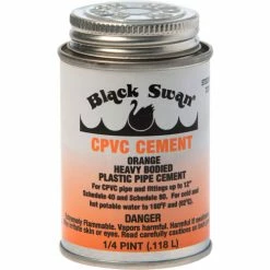 Black Swan CPVC Cement (Orange) - Heavy Bodied, 1/2 Pt - Pkg Qty 24