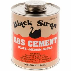 Black Swan ABS Cement (Black) - Medium Bodied, 1 Qt - Pkg Qty 12