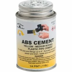 Black Swan ABS Cement (Yellow) - Medium Bodied, 1/4 Pt - Pkg Qty 24