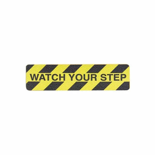 National Marker Grit Anti-Slip Tape - Watch Your Step - 6"W 1 National Marker Grit Anti-Slip Tape - Watch Your Step - 6"W