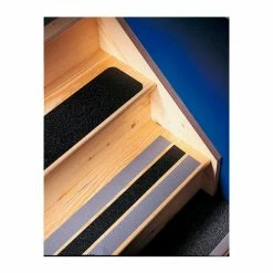 National Marker Resilient Anti-Slip Tape - Black - 6"W - Case of 50 24"L