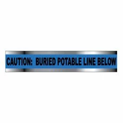 National Marker Detectable Underground Warning Tape - Caution Buried Potable Line Below - 2"W