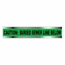 National Marker Detectable Underground Warning Tape - Caution Buried Sewer Line Below - 3"W
