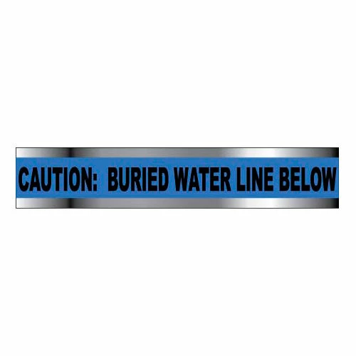 National Marker Detectable Underground Warning Tape - Caution Buried Water Line Below - 6"W 1 National Marker Detectable Underground Warning Tape - Caution Buried Water Line Below - 6"W