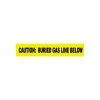 National Marker Non-Detectable Underground Warning Tape - Caution Buried Gas Line Below - 3"W