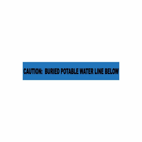 National Marker Non-Detectable Underground Warning Tape - Caution Buried Potable Water - 6"W 1 National Marker Non-Detectable Underground Warning Tape - Caution Buried Potable Water - 6"W