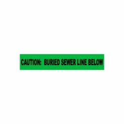 National Marker Non-Detectable Underground Warning Tape - Caution Buried Sewer Line Below - 6"W