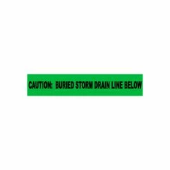 National Marker Non-Detectable Underground Warning Tape - Caution Buried Storm Drain Below - 6"W