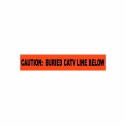National Marker Non-Detectable Underground Warning Tape - Caution Buried CATV Line Below - 6"W