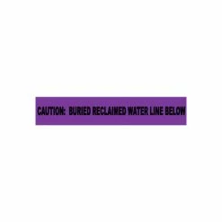 National Marker Non-Detectable Underground Warning Tape - Caution Buried Reclaimed Water - 6"W