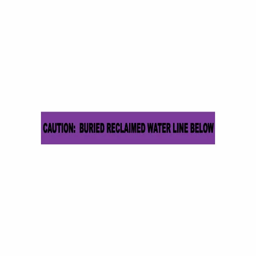 National Marker Non-Detectable Underground Warning Tape - Caution Buried Reclaimed Water - 6"W 1 National Marker Non-Detectable Underground Warning Tape - Caution Buried Reclaimed Water - 6"W