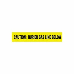 National Marker Non-Detectable Underground Warning Tape - Caution Buried Gas Line Below - 6"W
