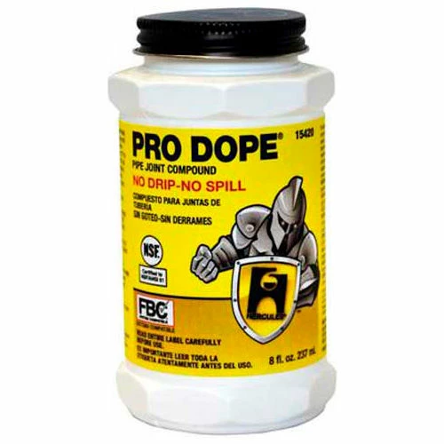 Hercules 15420 Pro Dope Thread Sealant - Screw Cap With Brush 1/2 Pt. - Pkg Qty 24 1 Hercules 15420 Pro Dope Thread Sealant - Screw Cap With Brush 1/2 Pt. - Pkg Qty 24
