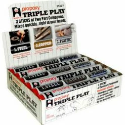 Hercules 25527 ProPoxy Triple Play Putty Display Pack 4 oz. - Pkg Qty 24