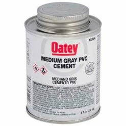 Oatey 30884 PVC Medium Gray Cement 8 oz. - Pkg Qty 24