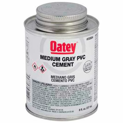 Oatey 30887 PVC Medium Gray Cement 1 Gallon - Pkg Qty 6 1 Oatey 30887 PVC Medium Gray Cement 1 Gallon - Pkg Qty 6