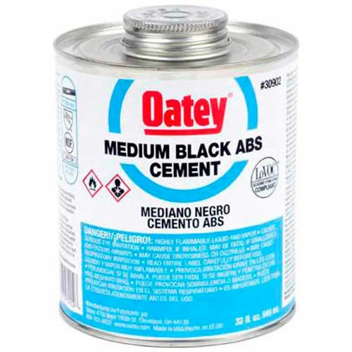Oatey 30889 ABS Medium Black Cement 8 oz. - Pkg Qty 24 1 Oatey 30889 ABS Medium Black Cement 8 oz. - Pkg Qty 24