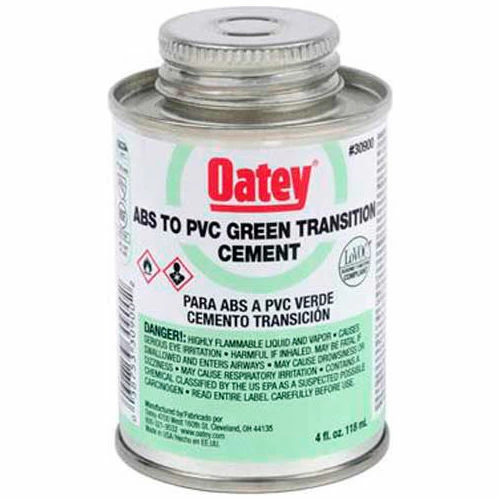 Oatey 30926 ABS To PVC Transition Green Cement 32 oz. - Pkg Qty 12 1 Oatey 30926 ABS To PVC Transition Green Cement 32 oz. - Pkg Qty 12