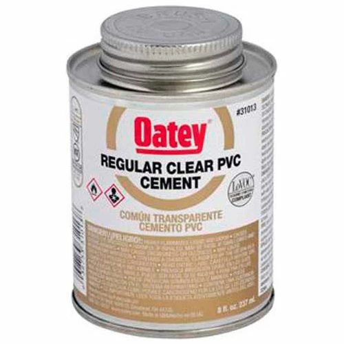 Oatey 31012 PVC Regular Clear Cement 4 oz. - Pkg Qty 24 1 Oatey 31012 PVC Regular Clear Cement 4 oz. - Pkg Qty 24