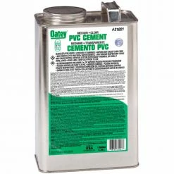 Oatey 31021 PVC Medium Clear Cement 1 Gallon - Pkg Qty 6