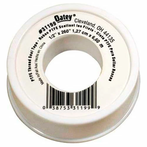 Oatey Hercules 31212 White General Purpose Thread Seal Tape With PTFE 3/4" x 260" - Pkg Qty 144 1 Oatey Hercules 31212 White General Purpose Thread Seal Tape With PTFE 3/4" x 260" - Pkg Qty 144